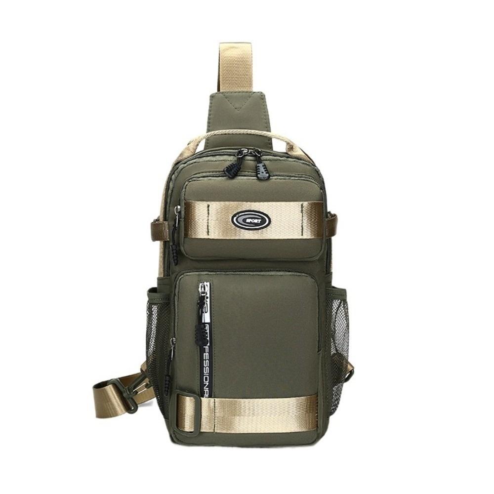 

Спортивная сумка-мессенджер из ткани Оксфорд, большая вместимость, на плечо, через плечо, мужская нагрудная сумка, для улицы зелёный