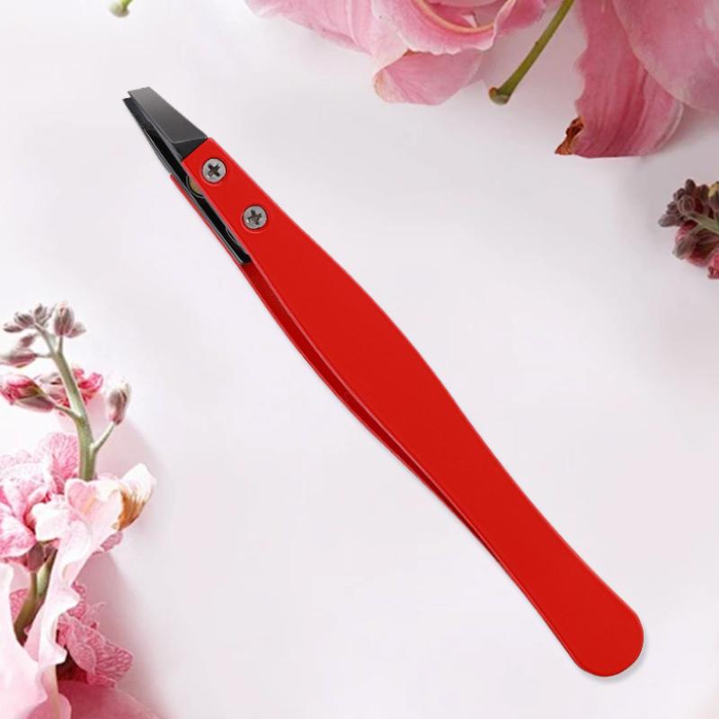 Zirkoniakeramik Spetsiga Pincetter Rostfritt Stål Pincetter Med Lutande Spetsar Kanter Ögonbryn Skägg Hår Ögonfranspincetter