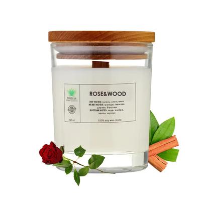 Aroma Candle Rose&Wood L 150 G