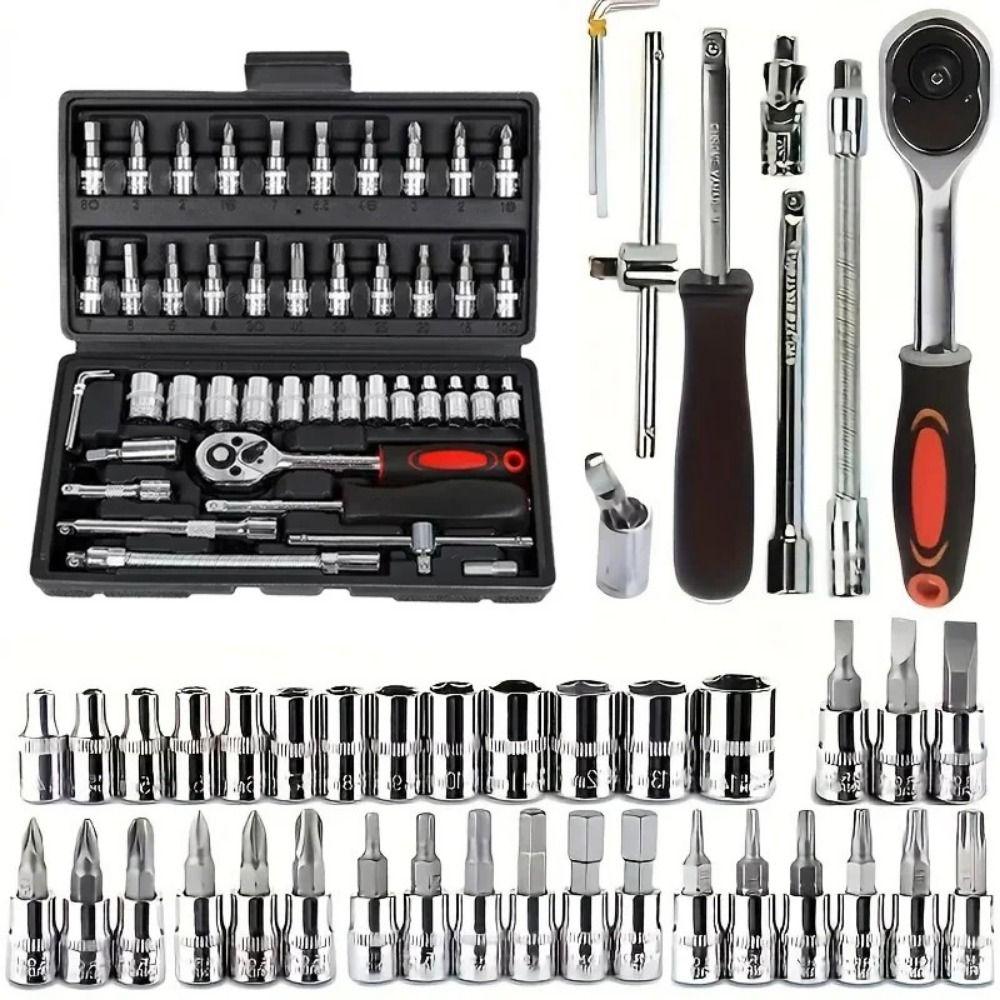Wear-resistant Ratchet Wrench Combo Set Strong Toughness Hand Combination Tool Kit Home