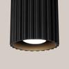 Spot Sufitowy Nowoczesny Ryflowany Okrągły Czarny 10 Cm 1Xgu10 10W Aura Sollux Lighting
