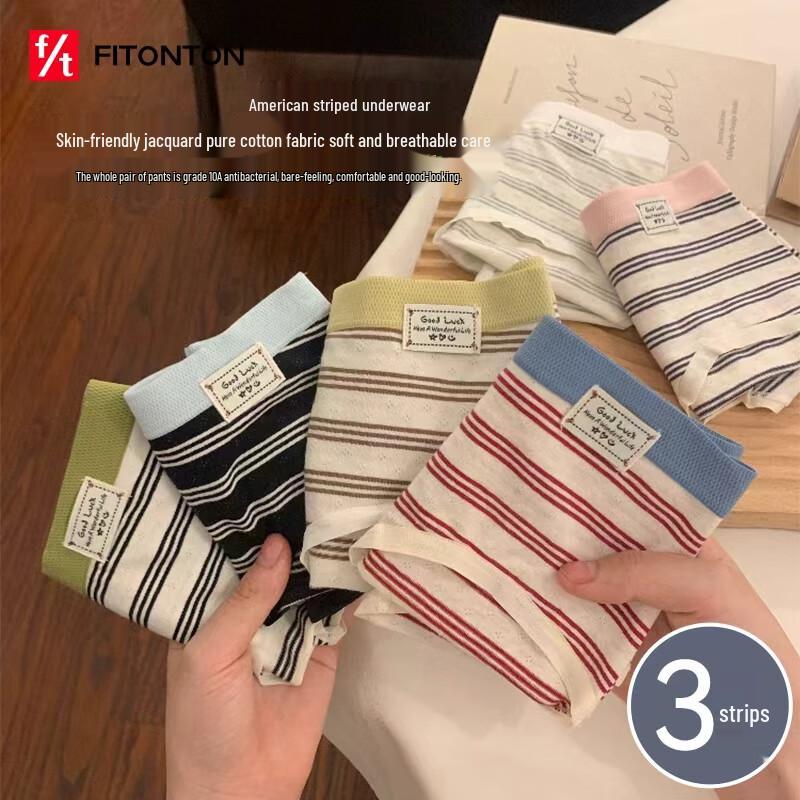 

FitonTon Women s Pure Cotton Antibacterial Briefs L (110-130 lbs)