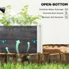 Vinyl Raised Garden Bed Kit 3 X 3 X 1ft Modular Elevated Garden Box With Slotting Legs And Open Bottom Dark Grey