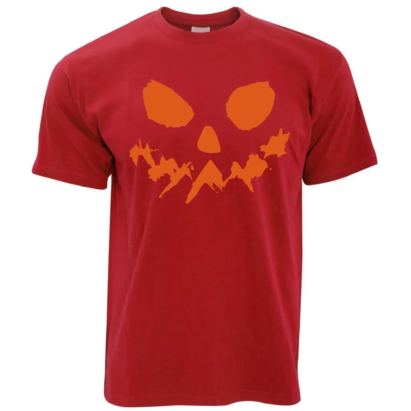 Scary Pumpkin Face JackoLantern Horror Halloween TShirt 100 Cotton ONeck Summer Short Sleeve Casual Mens Tshirt Size S3XL S