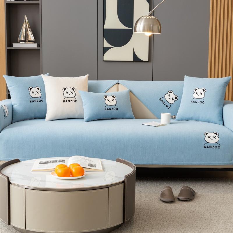 Nordisches Sofakissen, Universeller Stoff für alle Jahreszeiten, Einfaches Modernes Wohnzimmer, Rutschfeste Neue Chenille-Sofadecke