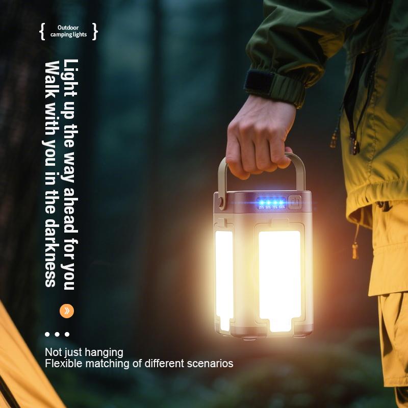 Outdoor portable mobile power light Type-C charging LED hanging multi gear tent light suitable for camping, hiking, and fishing