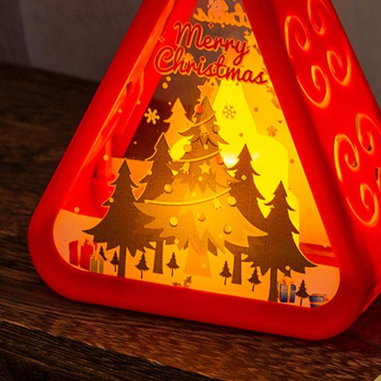 Christmas Retro Night Light Vintage Ambient Wind Lights Luminous Window Tabletop Ornaments for Bedroom Desktop Decor