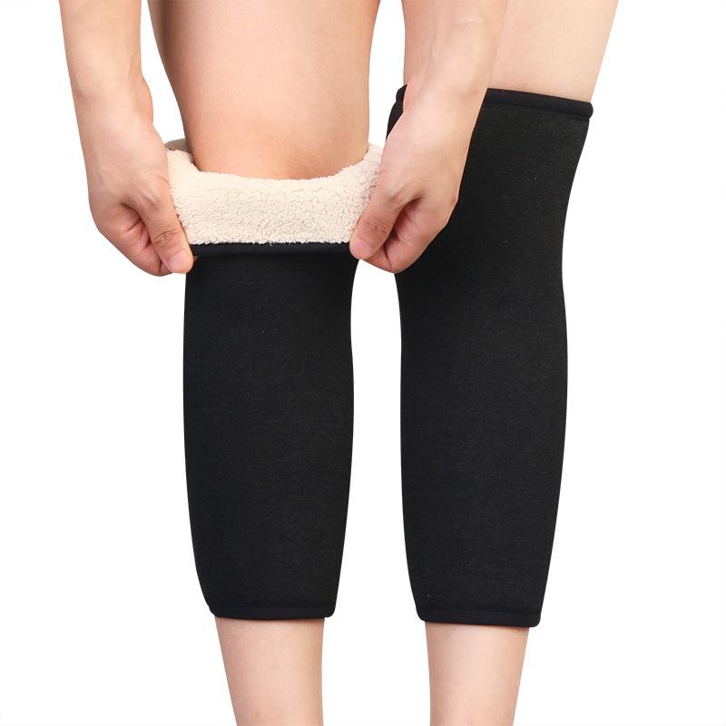 Warm Lamb Wool Velvet-Lined Knee Pads for Joint Protection - Ideal for Middle-Aged & Elderly Men and Women During Autumn and Winter