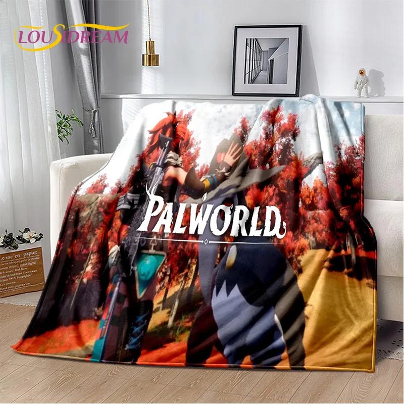 Coperta Palworld Gioco Cartone Animato 3D, Morbida Coperta Plaid per Casa Camera da Letto Letto Divano Picnic Viaggio Ufficio Coperta di Riposo Bambini