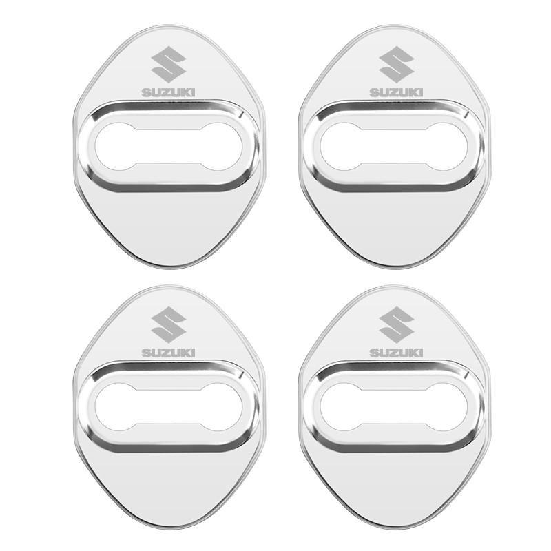 HECQ4 4 PCS/Set Fashion Stainless Steel Car Covers Door Lock Protecting Cover For Suzuki Vitara jimny SWIFT SX4