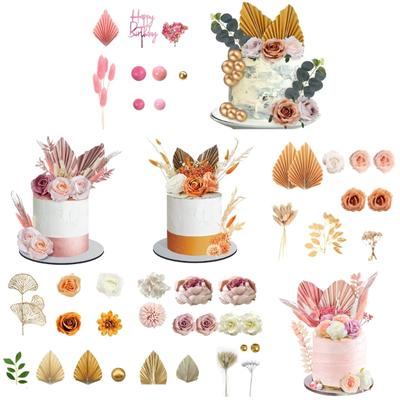 Dort   List Umělá Růže Květina Dekorace na Dort pro Narozeninovou Oslavu Svatbu Baby Shower Tematická Párty Potřeby