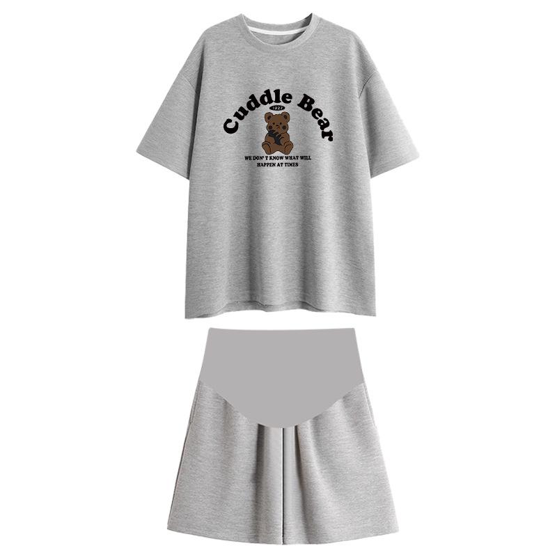 

2026 Summer Maternity Loose Short-Sleeve Top & Pants Set 2XL [145-160 kg]