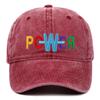 Trendy Retro Colorful Letter Embroidered Distressed Baseball Cap for Men & Women