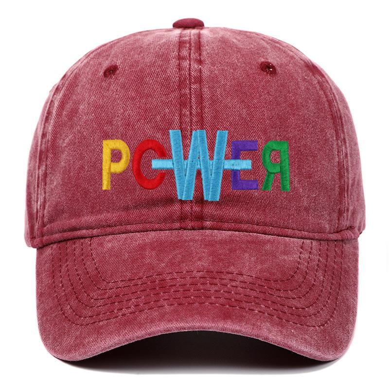 Trendy Retro Colorful Letter Embroidered Distressed Baseball Cap for Men & Women