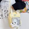 Y2K Japanese Style Back School Shoulder Bag Clear Pocket Kawaii Itabag  for Teenage Girls