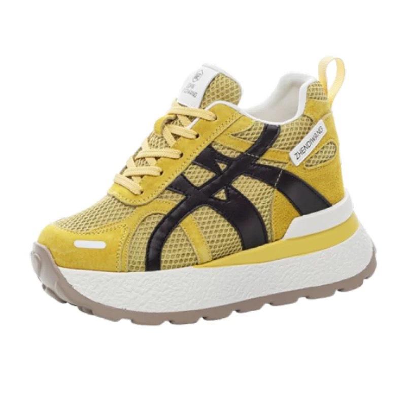 Dad shoes women's thick soles increase in height, new summer mesh breathable sports shoes soft soles ultra-light German training