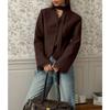 Elegant Lace V Neck Waist Cinched Slim Fit Women Blazer Outerwear