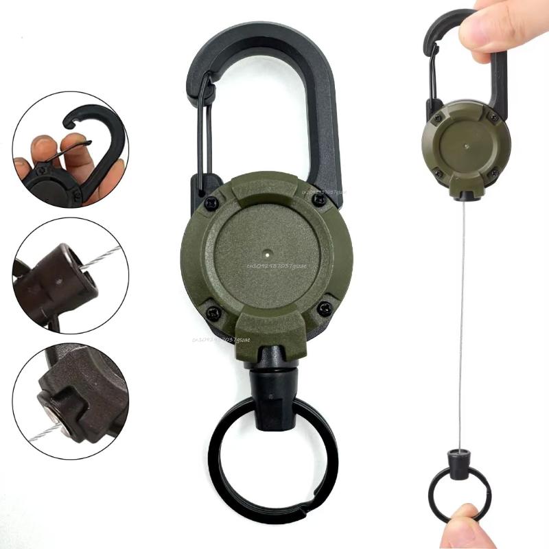 Carabiner Keychain Bag Hook Keys Holder Extendable Holders Keychain Heavy Duty Clip with Carabiner Key Chain for Men Outdoor Bag