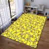Cartoon Dense Little Yellow Duck Print Flannel Non-Slip Rug for Room and Living Room Decor