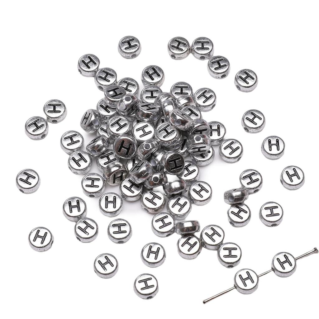 Mărgele Handmade Mărgele Acrilice Alfabet Mărgele Pătrate Mărgele Plate Mărgele Rotunde Handmade DIY Accesorii Bijuterii Mărgele Distanțiere Brățară Mărgele Înșirate Manual