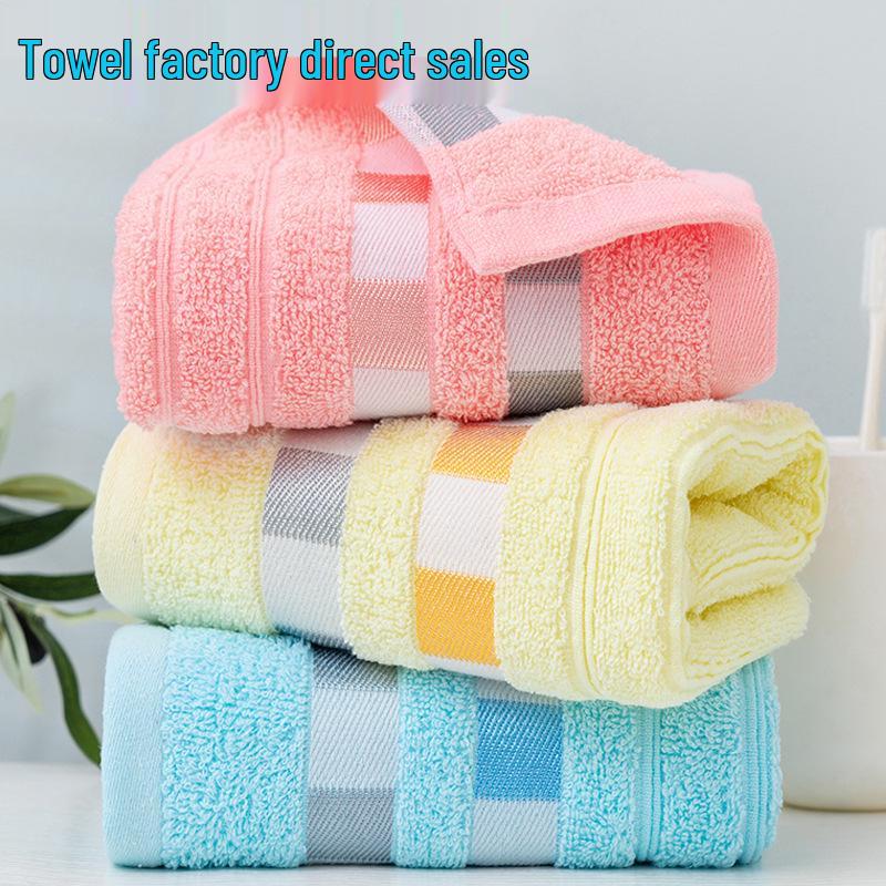 Thick Absorbent Pure Cotton Face Towel with Embroidered Logo for Adults