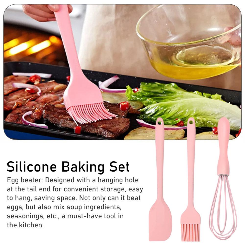 Set Copt Silicon Spatulă Răzuitor Cremă Tort Bucătărie Casnică Tel Ou Perie Ulei Barbecue Gadget Consumabile Bucătărie