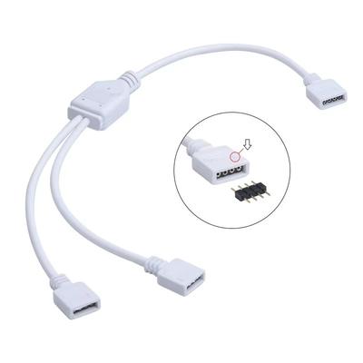 4 Pin RGB Connector 1 To 2 3 4 Way Extension Wire Strip Conector Welding Free Connector For 5050 2835 LED Strip Light DC 12V 2A