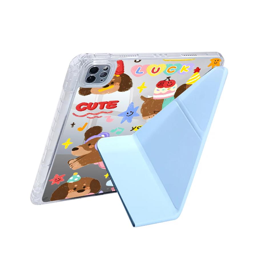 Cartoon Cute Dog Tablet Case For iPad Air 4 5 M3 M2 1 2 M4 11inch Pro 2025 Mini 6 7 Pro 11th 10th 9th 8th 7th 12.9inch Y-Fold