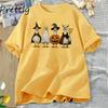 Boo Ghost Goose T Shirt Halloween Goose Autumn Skeleton Tshirt Fall Vintage Short Sleeve Graphic Tees Streetwear Clothing Tops