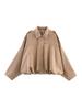 Spring New Arrival Casual Versatile Women's Velvet-Like Texture Stand-Collar Flight Jacket Coat