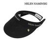 Helen Kaminski Marina Sun Cap Straw Hat Charcoal Black Visor Hat HAT50318-CCBL