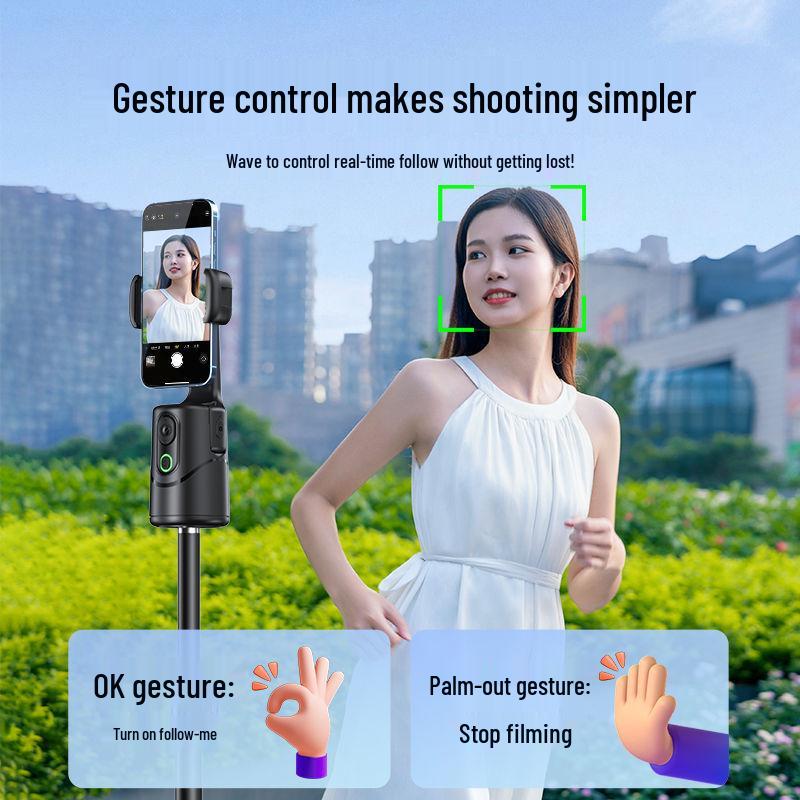 Xiaotian 360° Rotating Face Tracking Gimbal: Anti-Shake Stabilizer & Live Streaming Stand