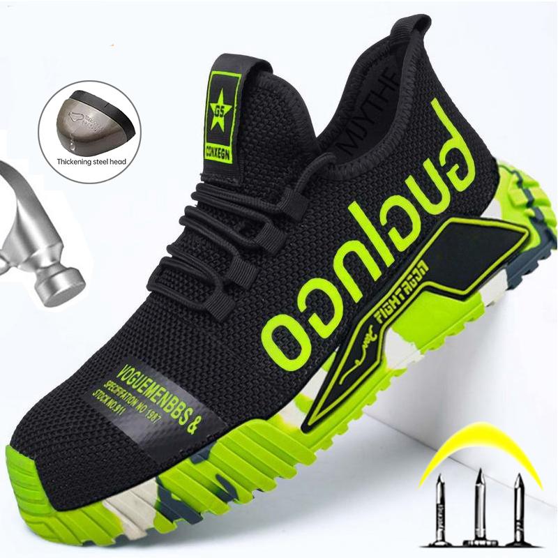 Sneaker alla moda Scarpe antinfortunistiche con punta in acciaio Scarpe da lavoro antiforatura Scarpe protettive di sicurezza Scarpe da costruzione indistruttibili