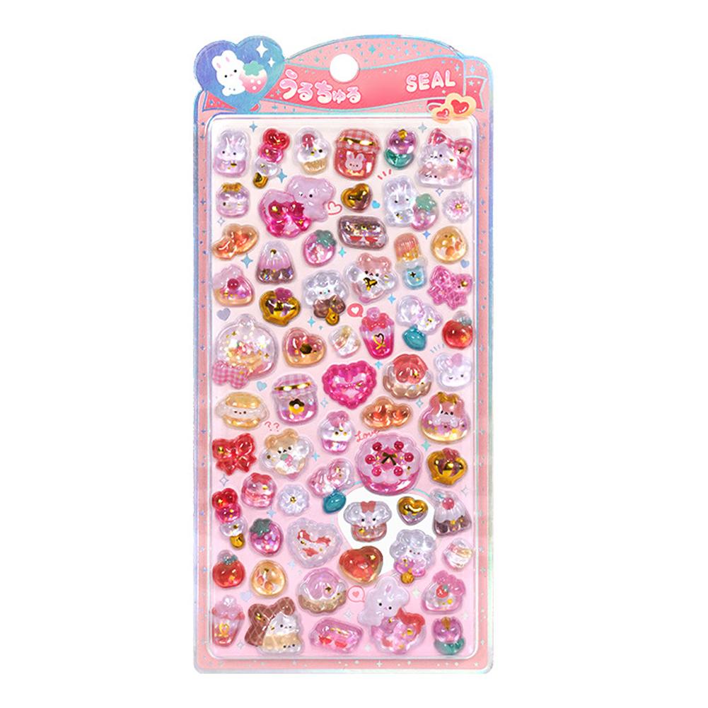 Kawaii Cartoon Animal 3D Relief Cute Stickers Children And Girls Decorative Sticker Birthday Gifts Creative Peripheral
