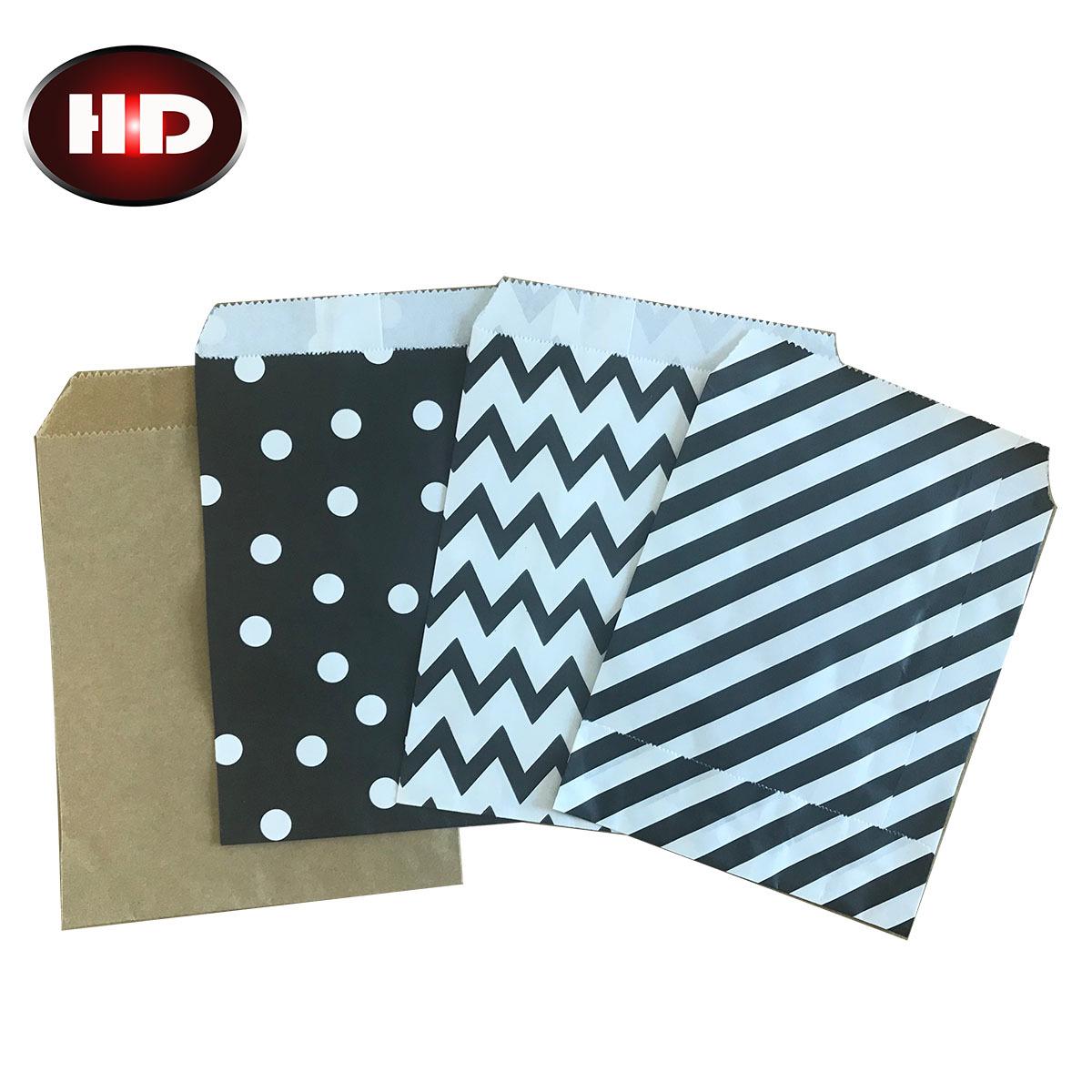 

Паперові крафт-пакети для снеків та подарунків, 100 шт.: Ідеально для печива, хліба та цукерок 8*15cm Red Waves