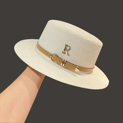 New bow lace straw hat women's summer seaside beach vacation sun hat large brim sun protection hat