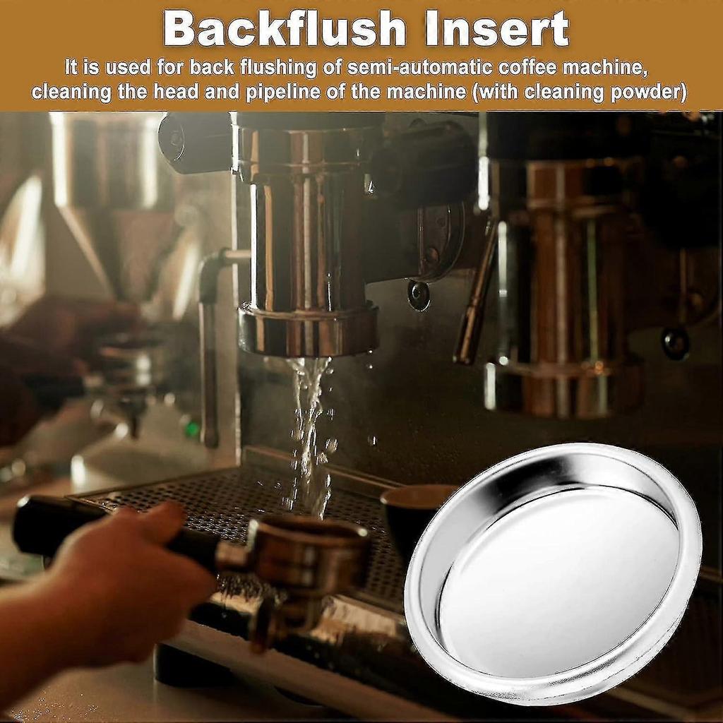 Blind Filter,blanking Disc,54mm Metal Blind Filter,rustproof Wear Resistant Backflush Insert Blind Disk For Espresso Coffee Machine Maker Back Flush I