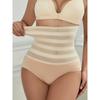 Women's High-Waisted Tummy Control Shapewear Panties with Elegant Lace Trim
