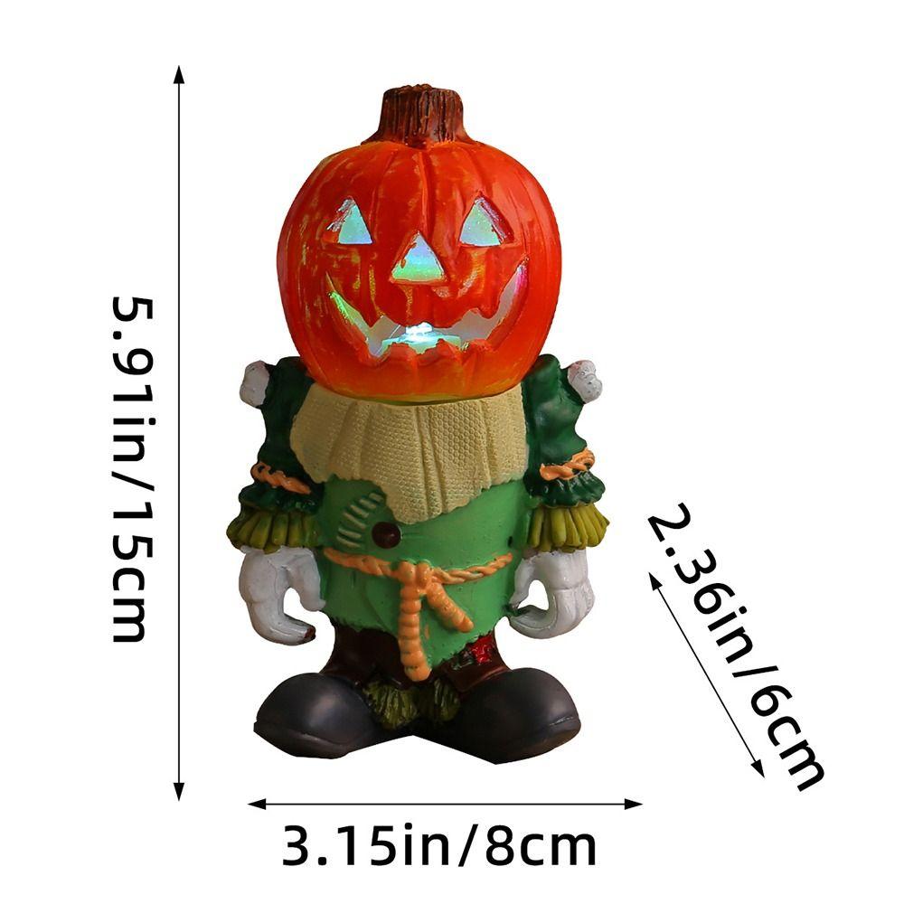 DIY Pumpkin Head Light Cartoon LED Lanterns Halloween Knight Pumpkin Lantern  Haunted House