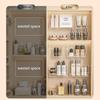 New Multifunctional Cosmetic Storage Box Transparent Cabinet Wall Mounted Desk Storage Organizer Oblique Bathroom Shelves Rack