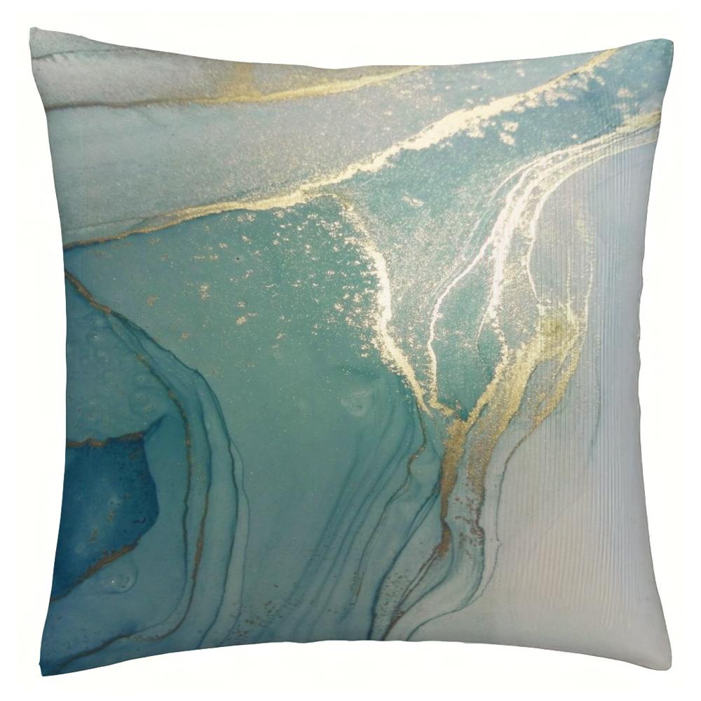 Abstract Marble Pattern Throw Pillow Case Cushion Cover Turquoise Aqua Pillowcas For Couch Sofa Bed Chair No Pillow Core Needed
