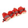 Warm Dog Shoes Red Size 3 Waterproof Non Slip Elastic Band Indoor Outdoor Booties Protect Pet Paw Warm Pet Shoes