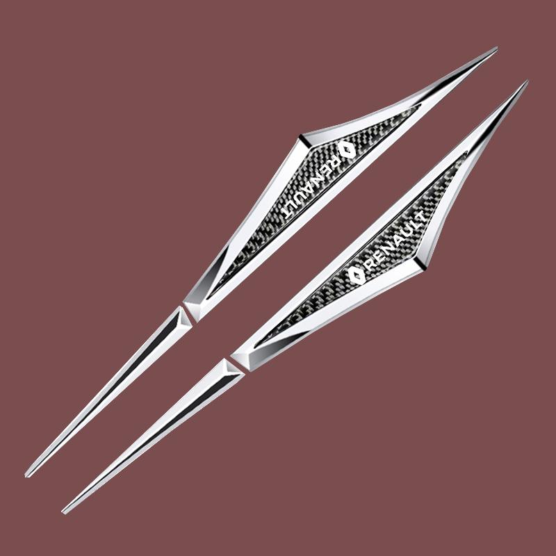 Innenaufkleber Kohlefaser Auto Kotflügel Seitenemblem Aufkleber Geeignet für Renault RS Koleos Captur Kadjar Megane Clio Ta