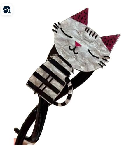 

Striped Cats Hair Clip