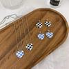 Love Checkerboard Stud Earrings 2025 New Trendy Texture Earrings Earclips Earrings Without Earrings