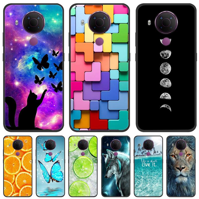 For Nokia 5.4 Case Soft Black Silicone Phone Back Cover For Nokia 5.4 Case Nokia5.4 TA-1333 TA-1340 TA-1337 TA-1328 TA-1325 Cat