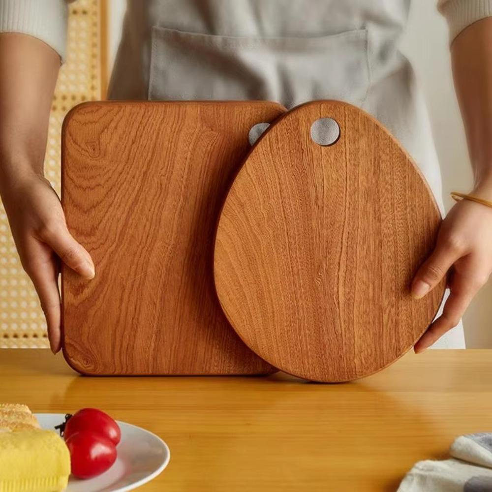 Solid Wood Ebony Chopping Board Thickened Checkerboard Cutting Board  Travel