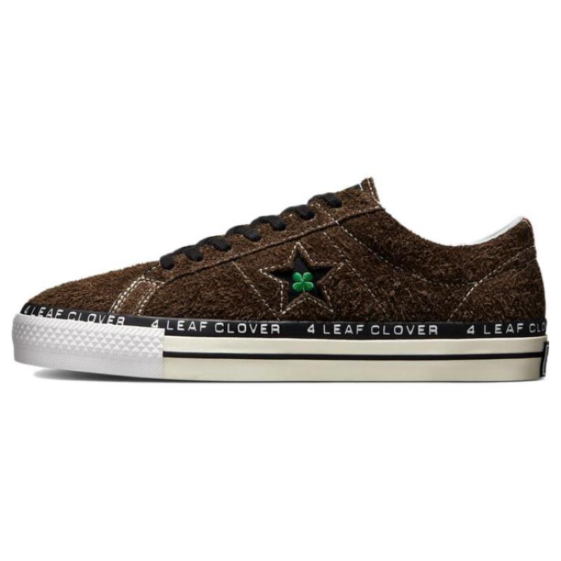 

Patta x Converse One Star Pro 4 Leaf Clover Clover Non-slip Abrasion Breathable Low-top Board Shoes Unisex Brown 37.5