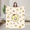 Cartoon Pom Pom Purin Plush Blanket  Funny Throw Blanket for Home Hotel Sofa  150*125cm Quilt,