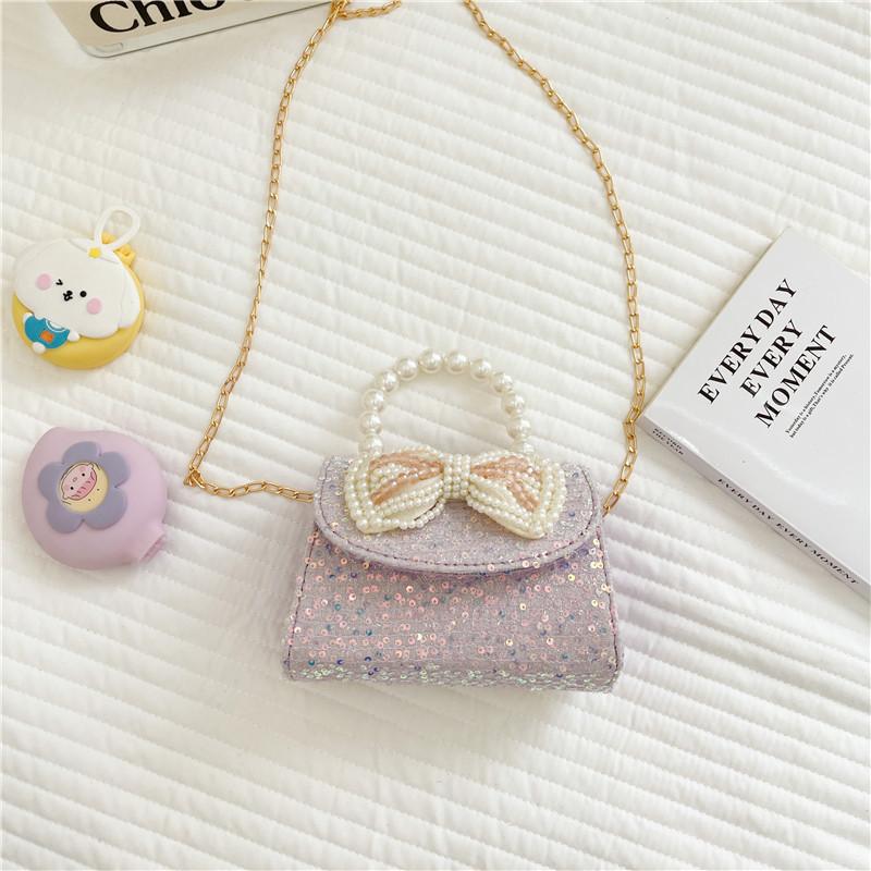Fashionable Mini Children's Handbag Stylish Princess Bowknot Crossbody Bag For Girls